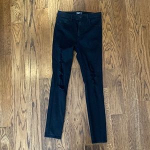 Abercrombie high rise ripped skinny